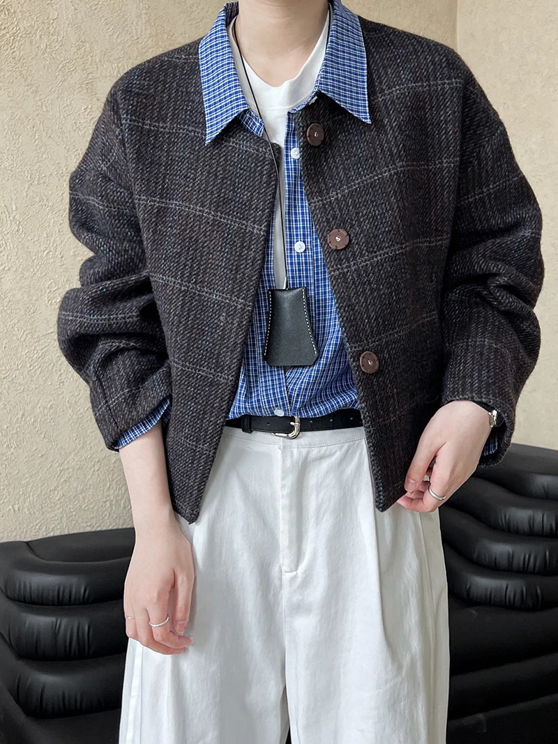 フランスのラウンドネック織物ツイード短いセクション小さな香りの風のジャケット女性2024秋の新時代の削減トップス フランスのラウンドネック織物ツイード短いセクション小さな香りの風のジャケット女性2024秋の新時代の削減トップス