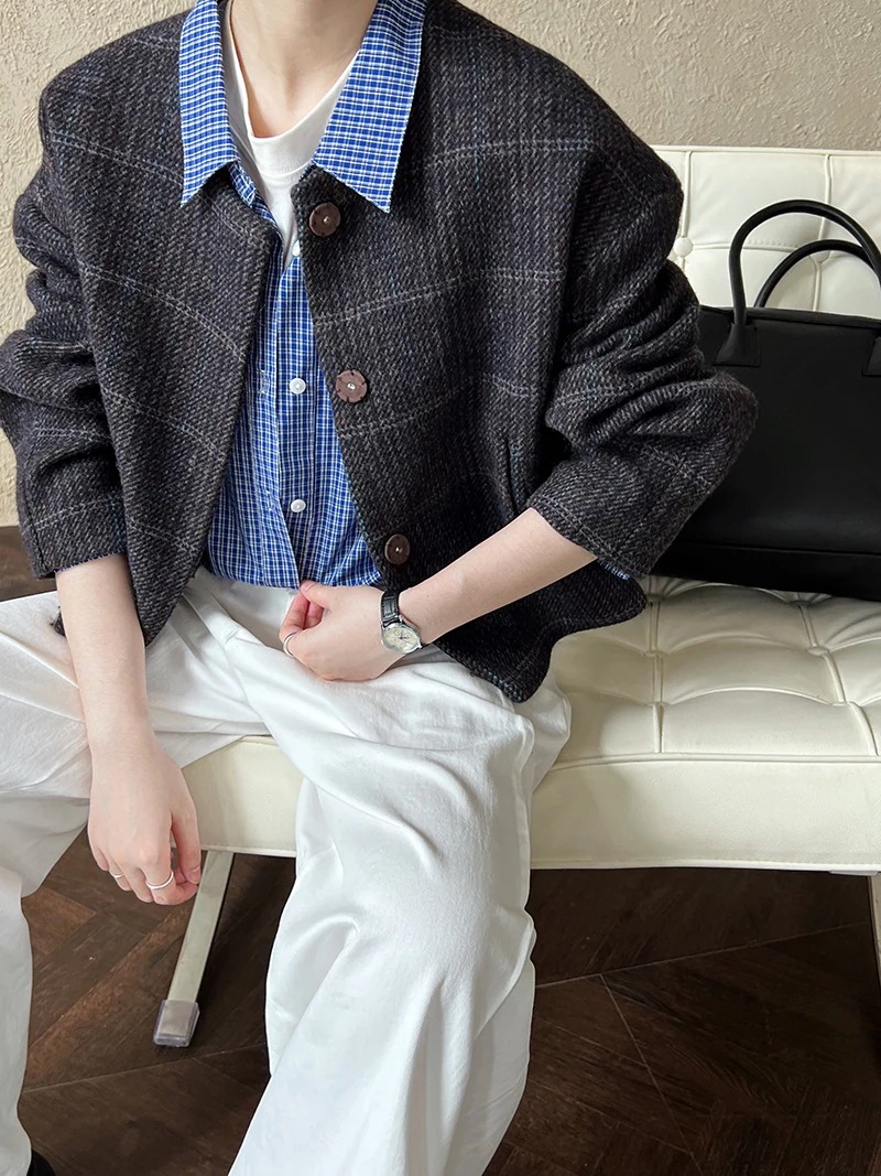 フランスのラウンドネック織物ツイード短いセクション小さな香りの風のジャケット女性2024秋の新時代の削減トップス フランスのラウンドネック織物ツイード短いセクション小さな香りの風のジャケット女性2024秋の新時代の削減トップス