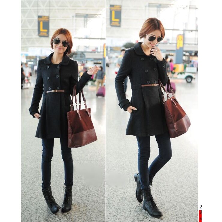 ダブルボタンウールコート コート コート ロング ロング丈