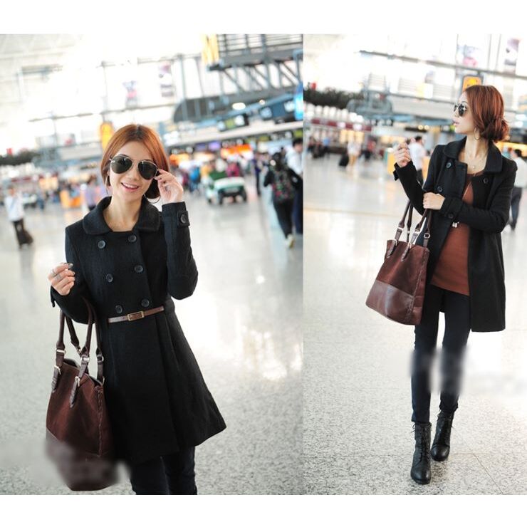 ダブルボタンウールコート コート コート ロング ロング丈