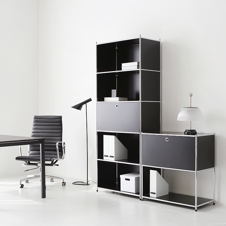 SIMPLIE 5段 収納棚 1扉付き 5色(ホワイト/ブラック/ピンク/イエロー/ベージュ) モジュールタイプ BC261