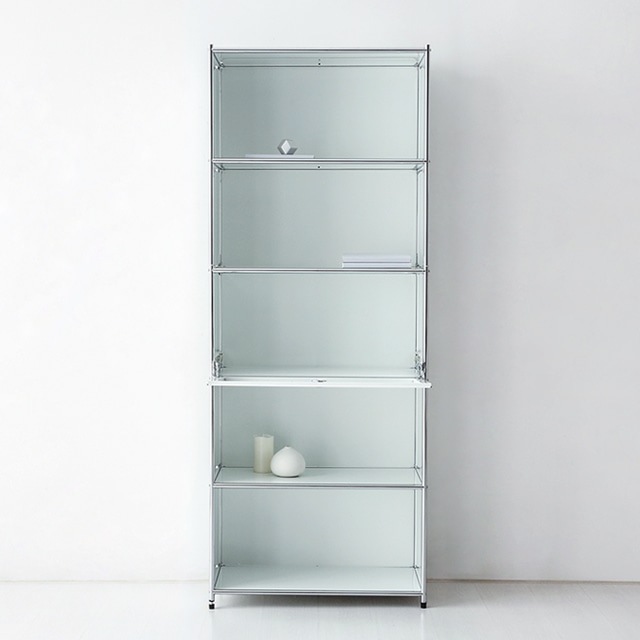 SIMPLIE 5段 収納棚 1扉付き 5色(ホワイト/ブラック/ピンク/イエロー/ベージュ) モジュールタイプ BC261