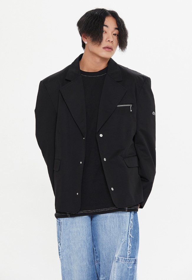 [ROMANTIC CROWN]★WIDE SNAP BLAZER ROMANTIC CROWN】 WIDE SNAP BLAZER テーラードジャケット