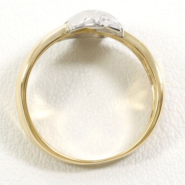 PT900 プラチナ K18YG リング 指輪 9.5号 ダイヤ 0.024 ジュエリー 中古 PT900 プラチナ K18YG リング 指輪 9.5号 ダイヤ 0.024 ジュエリー 中古