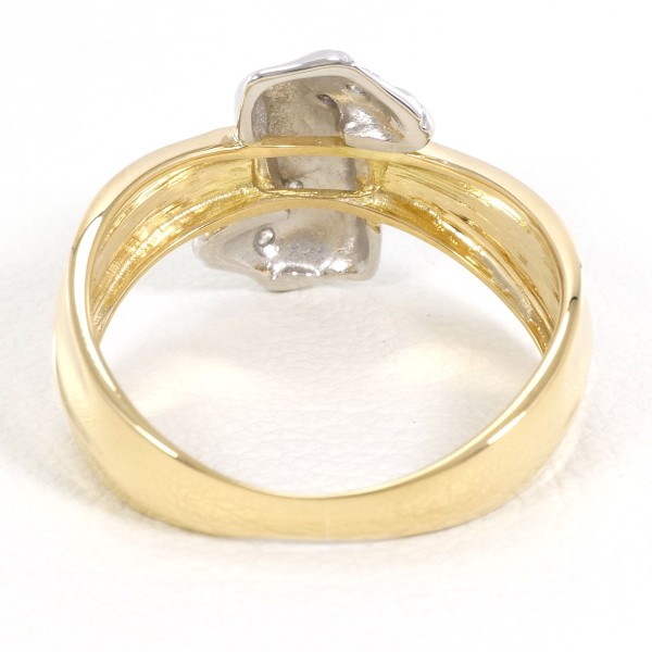 PT900 プラチナ K18YG リング 指輪 9.5号 ダイヤ 0.024 ジュエリー 中古 PT900 プラチナ K18YG リング 指輪 9.5号 ダイヤ 0.024 ジュエリー 中古