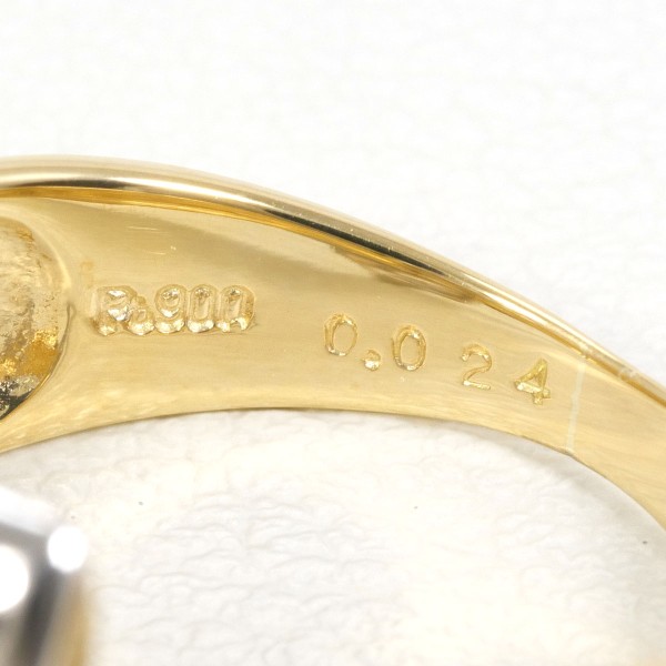 PT900 プラチナ K18YG リング 指輪 9.5号 ダイヤ 0.024 ジュエリー 中古 PT900 プラチナ K18YG リング 指輪 9.5号 ダイヤ 0.024 ジュエリー 中古