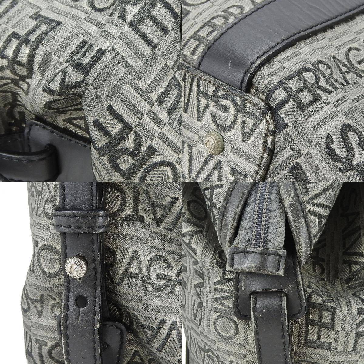 中古 トートバッグ GD-21A345 キャンバス レザー グレー シルバー金具 総柄 カジュアル レディース 女性 中古 トートバッグ GD-21A345 キャンバス レザー グレー シルバー金具 総柄 カジュアル レディース 女性