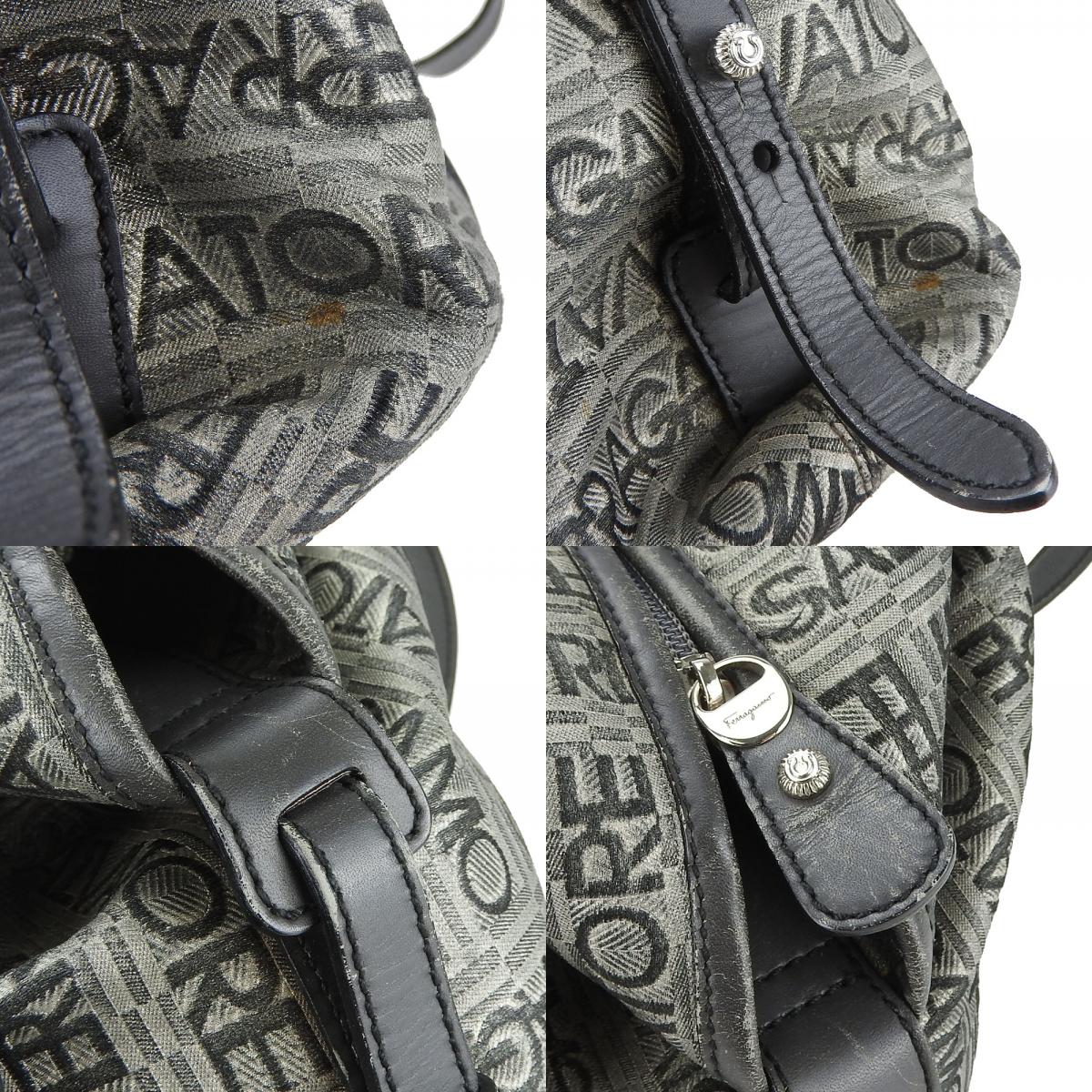 中古 トートバッグ GD-21A345 キャンバス レザー グレー シルバー金具 総柄 カジュアル レディース 女性 中古 トートバッグ GD-21A345 キャンバス レザー グレー シルバー金具 総柄 カジュアル レディース 女性