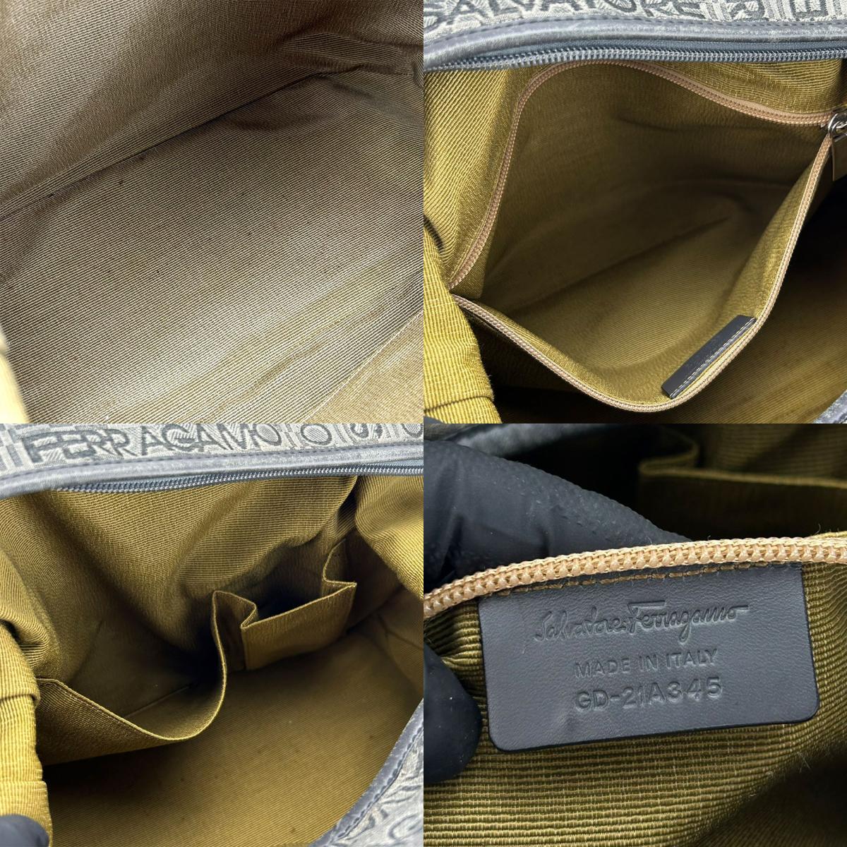 中古 トートバッグ GD-21A345 キャンバス レザー グレー シルバー金具 総柄 カジュアル レディース 女性 中古 トートバッグ GD-21A345 キャンバス レザー グレー シルバー金具 総柄 カジュアル レディース 女性