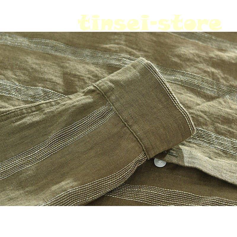 新モデル発売 リネンシャツ メンズ 長袖 ストライプ バンドカラー 胸ポケット トップス カジュアルシャツ 夏服 麻シャツ 利用可能なポイント 新モデル発売 リネンシャツ メンズ 長袖 ストライプ バンドカラー 胸ポケット トップス カジュアルシャツ 夏服 麻シャツ 利用可能なポイント