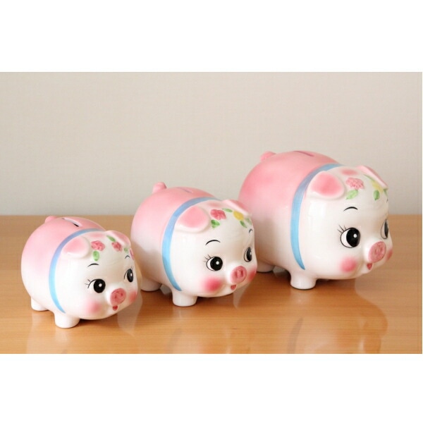 Qoo10] ぶた貯金箱 (小) /日本製 国産品 瀬