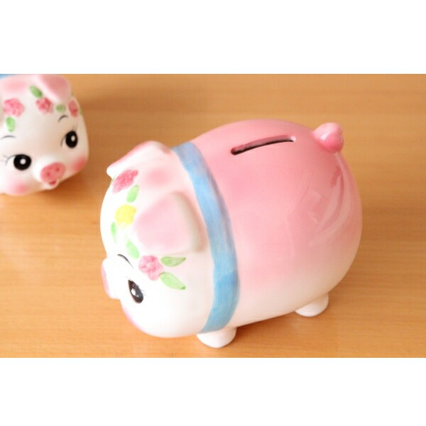 Qoo10] ぶた貯金箱 (小) /日本製 国産品 瀬