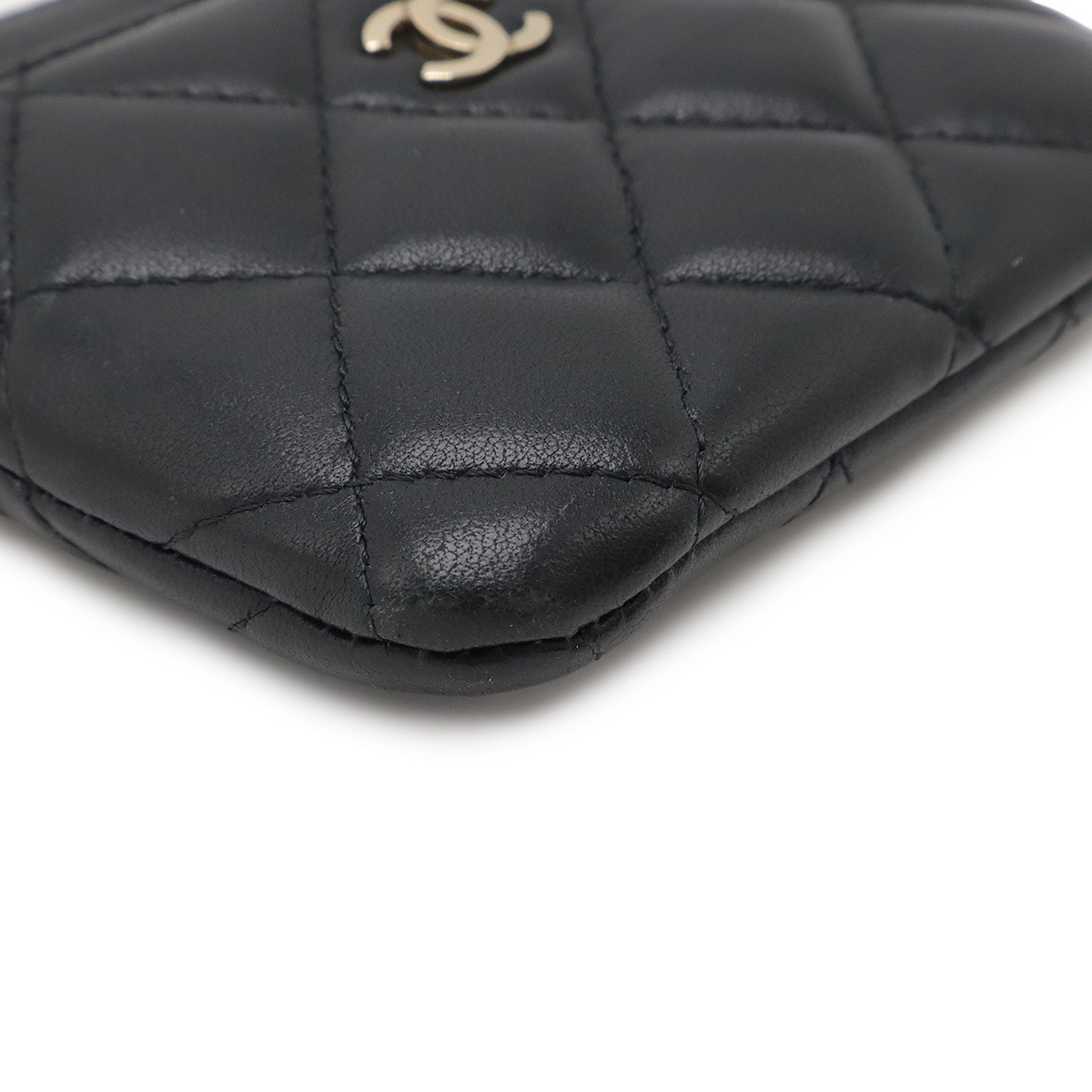 マトラッセ ココマーク コインケース 小銭入れ コインパース ラムスキン レザー ブラック 黒 ゴールド金 マトラッセ ココマーク コインケース 小銭入れ コインパース ラムスキン レザー ブラック 黒 ゴールド金