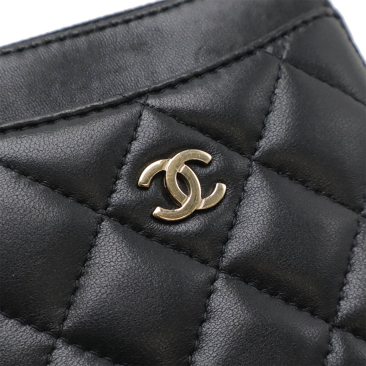 マトラッセ ココマーク コインケース 小銭入れ コインパース ラムスキン レザー ブラック 黒 ゴールド金 マトラッセ ココマーク コインケース 小銭入れ コインパース ラムスキン レザー ブラック 黒 ゴールド金