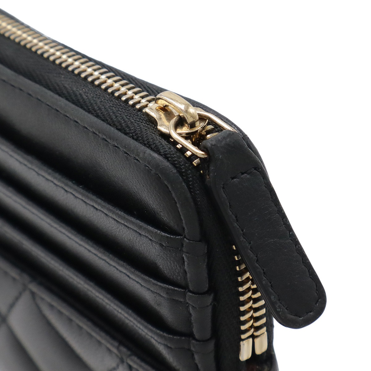 マトラッセ ココマーク コインケース 小銭入れ コインパース ラムスキン レザー ブラック 黒 ゴールド金 マトラッセ ココマーク コインケース 小銭入れ コインパース ラムスキン レザー ブラック 黒 ゴールド金