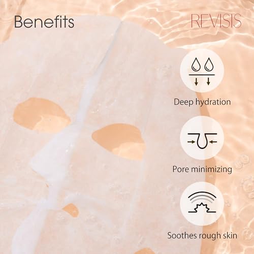 REVISIS（リバイシス）モイスチュア フェイスマスク/パック/シートマスク 赤 10枚入り 個包装 無香料 無着色 日本製 3GF 高保湿 毛穴 ケア