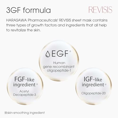 REVISIS（リバイシス）モイスチュア フェイスマスク/パック/シートマスク 赤 10枚入り 個包装 無香料 無着色 日本製 3GF 高保湿 毛穴 ケア