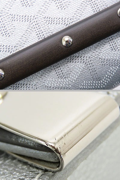 新品同様ゴヤールモンテカルロPMクラッチバッグ限定カラーマーカージュ2WAYショルダーポーチショルダーバッグシルバー