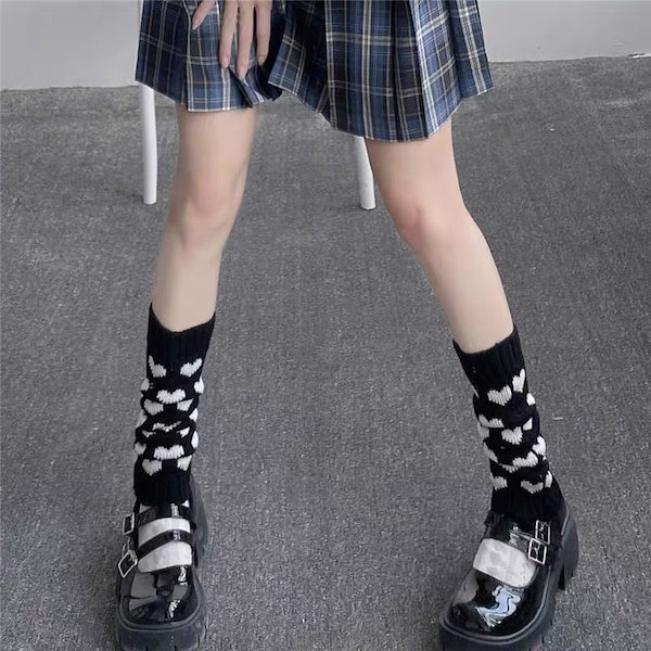 パープル ハート柄 レッグウォーマー レッグウォーマー PSYCHO NATION（サイコネーション） ハート