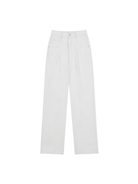 VEGA CHANG2025 春と秋の新レトロルーズ香港スタイルストレートパンツ起毛カール 9 点ジーンズ VEGA CHANG2025 春と秋の新レトロルーズ香港スタイルストレートパンツ起毛カール 9 点ジーンズ