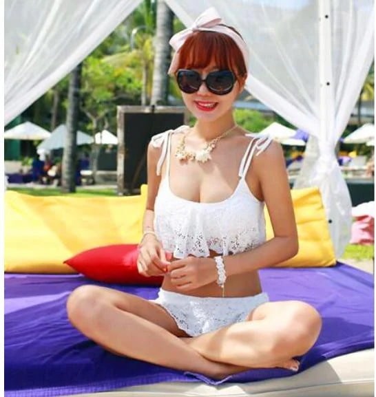 フレア レース水着レディース バスト盛れる 体型カーバー ホルターネックワイヤー入りビキニ 海 旅行 新婚旅行 温泉 海外 リゾット セレブ MIZUGI-YZ3