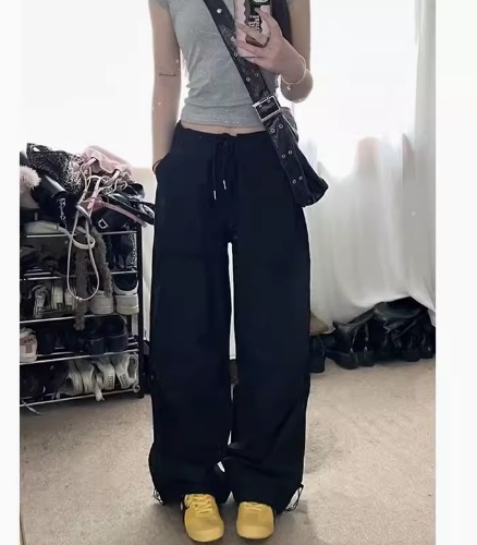 レディース パンツ ボトムス ワイドパンツ ワイド ストリート ポケット ハイウエスト かわいい 大人可愛い きれいめ シンプル カジュアル おしゃれ かっこいい こなれ感 ラフ ルーズ 個性的