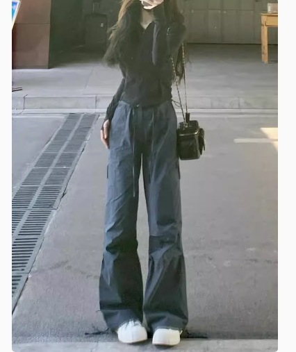 レディース パンツ ボトムス ワイドパンツ ワイド ストリート ポケット ハイウエスト かわいい 大人可愛い きれいめ シンプル カジュアル おしゃれ かっこいい こなれ感 ラフ ルーズ 個性的