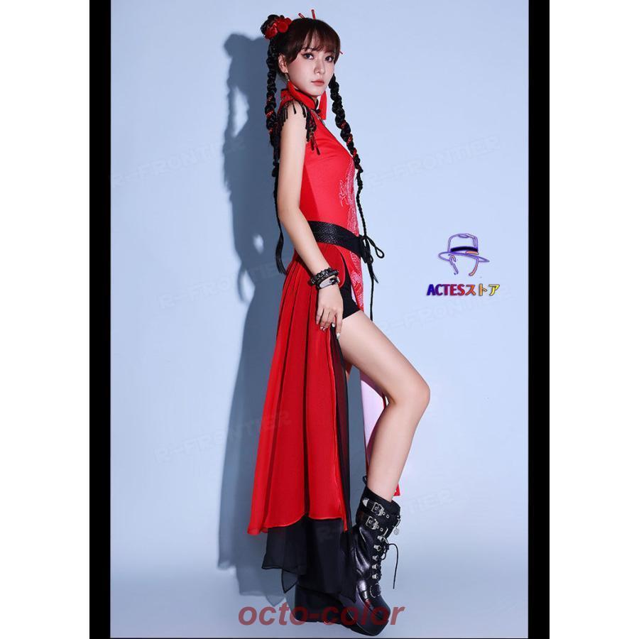 赤 中華風 チャイナドレス ダンス衣装 セットアップ レディース k-pop 衣装 大人 ダンス衣装 ワンピース スカート ジャズダンス 演出服 ダンスセット 韓国 アイ