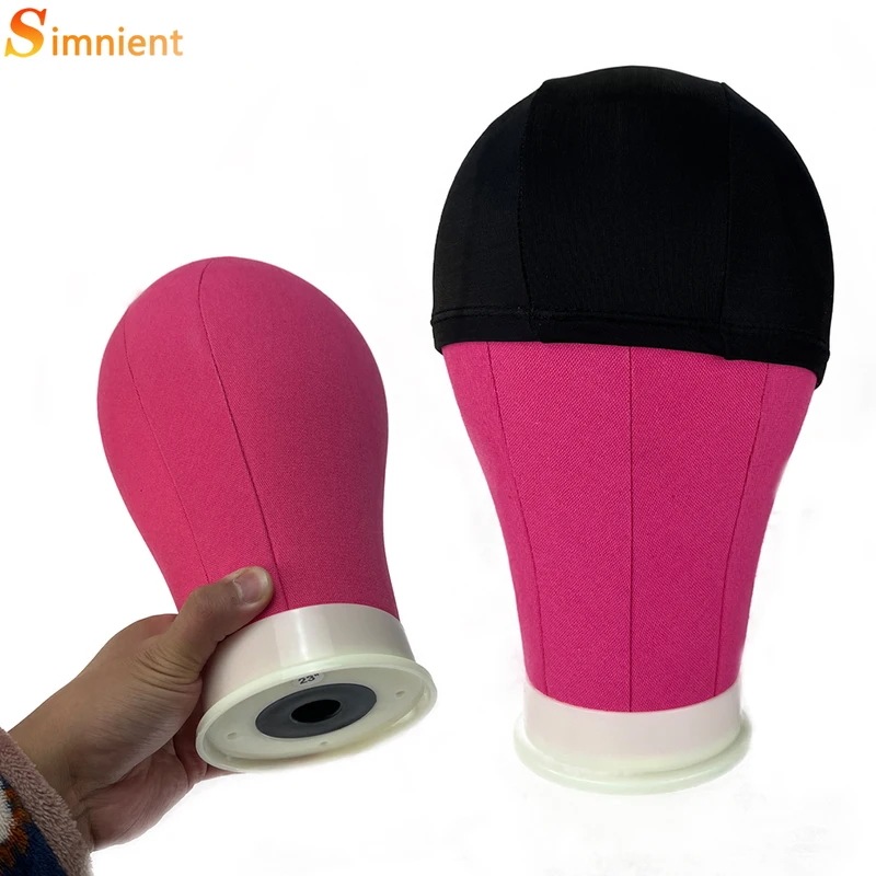 トレーニングマネキンヘッドキャンバスブロックディスプレイスタイリングマネキンwigtripodスタンドtピンかつらインストールキット 23red with 70cm