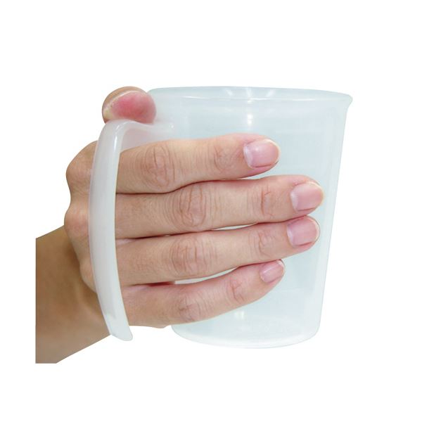 （まとめ）小森樹脂 手付スタッキングコップ ピンク 1個 (×20セット)