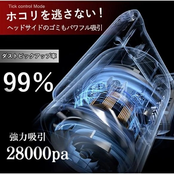 掃除機 コードレス コードレス掃除機 人気 サイクロン式 強力吸引 28000Pa 3WAY 静音 充電式 軽量ハンディ掃除機 スティック 一人暮らし 生活家電 家電 省エネ