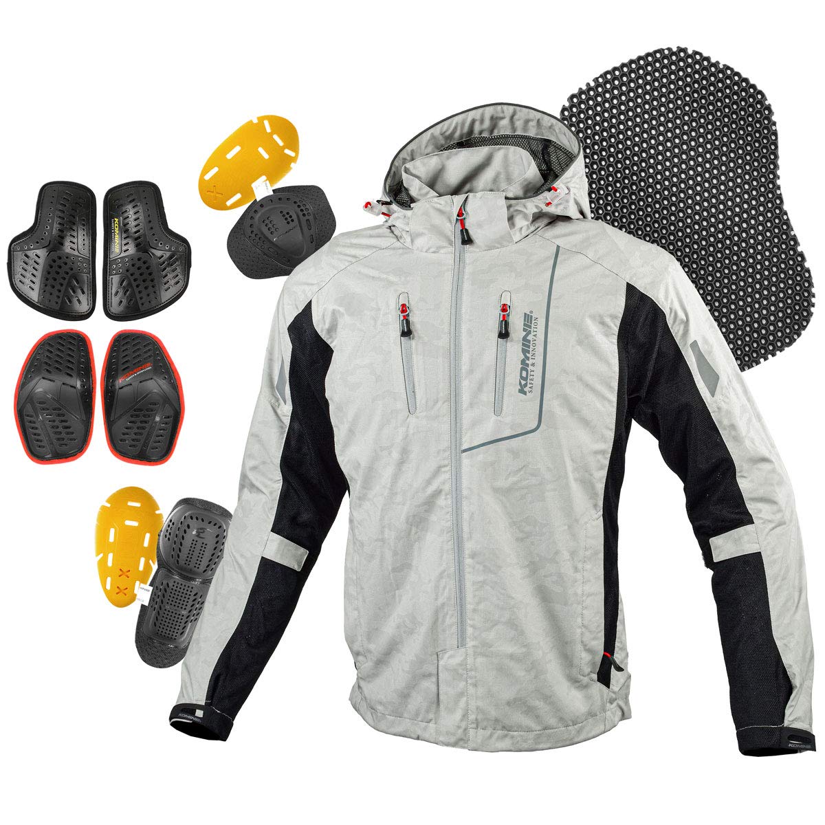 KOMINE バイク用ジャケット 07-112 メンズ Silver Camo L KOMINE バイク用ジャケット 07-112 メンズ Silver Camo L