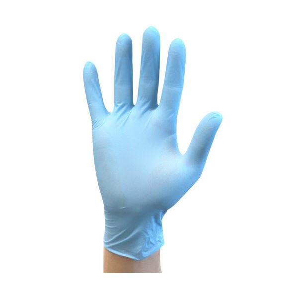 （まとめ） 共和 ミリオンニトリルグローブ No.350 パウダーフリー ブルー S LH-350-S 1箱（200枚） [x5セット]