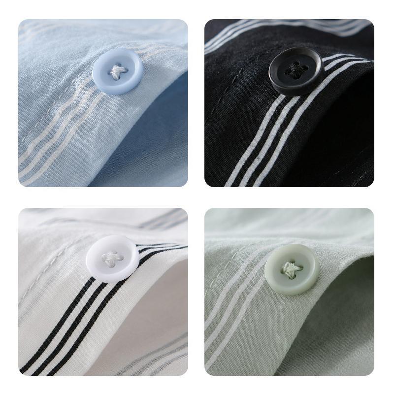 ストライプ シャツ メンズ 長袖 フロントボタン 胸ポケット 襟付き 薄手 カジュアル 羽織り 柔らかい ビジネスシャツ 通勤 通学 ストライプ シャツ メンズ 長袖 フロントボタン 胸ポケット 襟付き 薄手 カジュアル 羽織り 柔らかい ビジネスシャツ 通勤 通学
