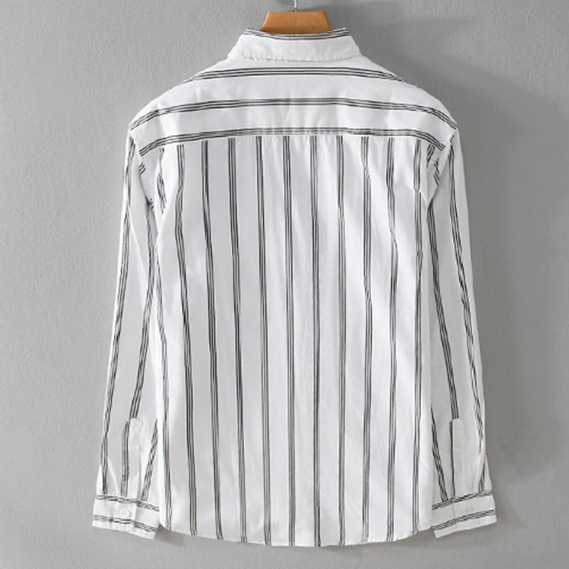ストライプ シャツ メンズ 長袖 フロントボタン 胸ポケット 襟付き 薄手 カジュアル 羽織り 柔らかい ビジネスシャツ 通勤 通学 ストライプ シャツ メンズ 長袖 フロントボタン 胸ポケット 襟付き 薄手 カジュアル 羽織り 柔らかい ビジネスシャツ 通勤 通学