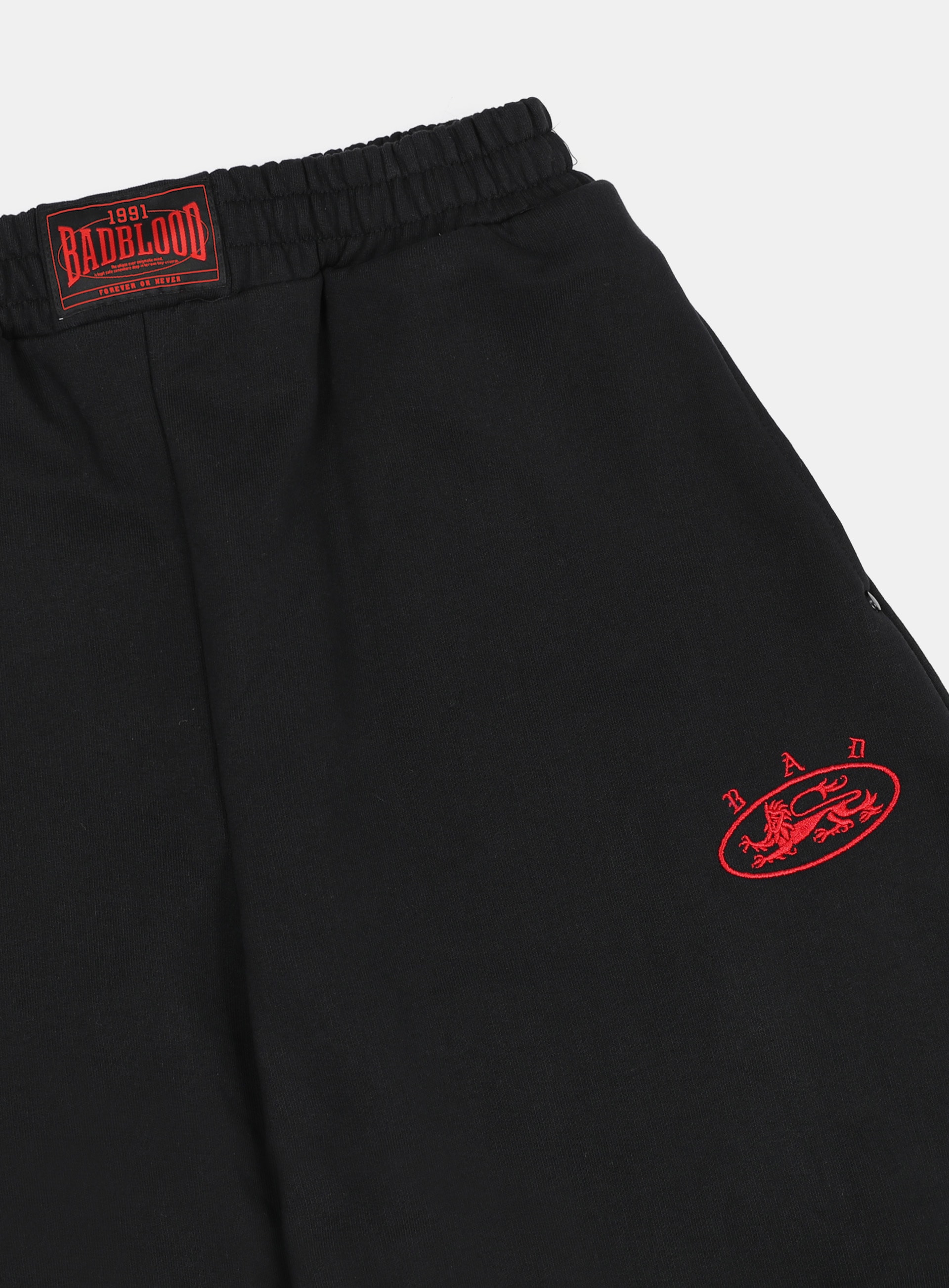 BADBLOOD】 MYSTIC CAPSULE 2 WAY CURVED JOGGER TROUSERS : BLACK