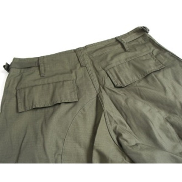 アメリカ軍 BDU カーゴパンツ ／迷彩服パンツ XSサイズ リップストップ YN521007 オリーブ レプリカ