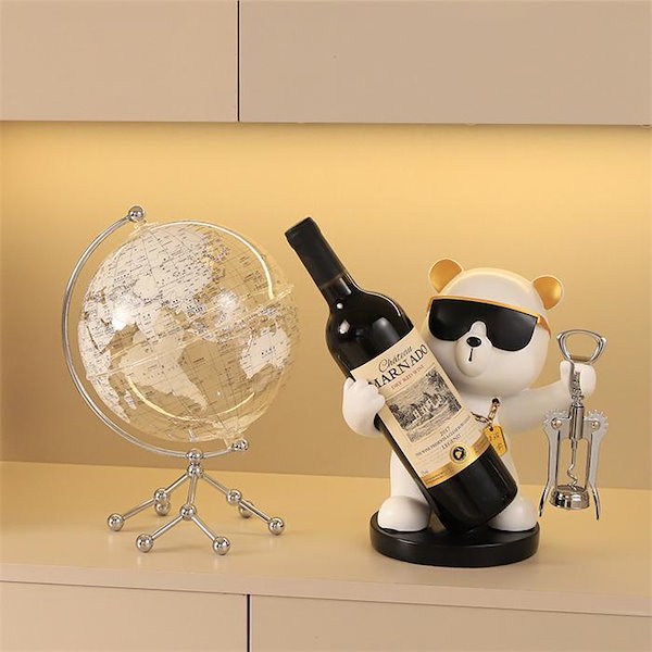 Qoo10] ワインラック ワインスタンド くま ボト