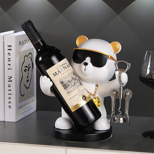 新品クマ型 メタルワインラック ワインボトルラック インテリア ワインホルダー 新品クマ型 メタルワインラック ワインボトルラック インテリア