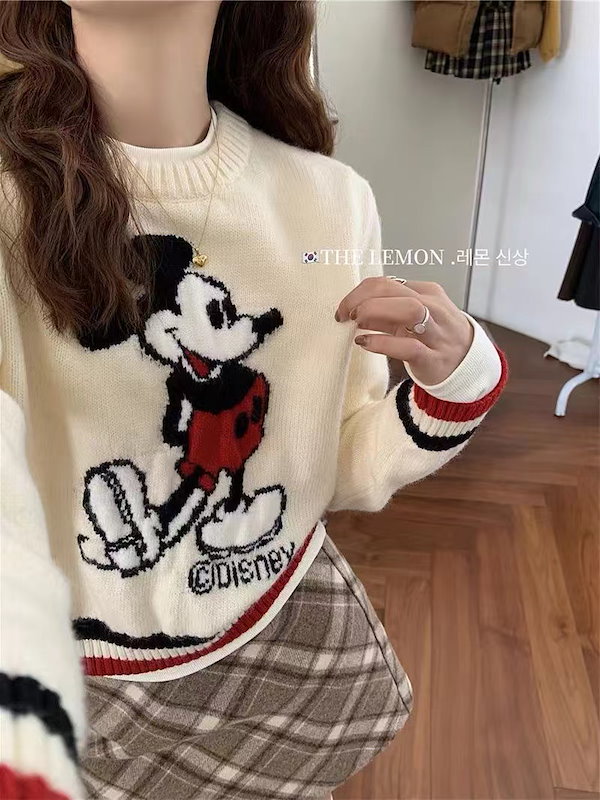 Qoo10] ニットセーター ディズニーミッキー セー
