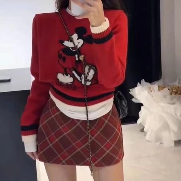 Qoo10] ニットセーター ディズニーミッキー セー