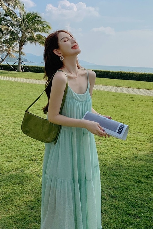 ワンピース デート ワンピドレス ロング かわいい 大人可愛い きれいめ シンプル カジュアル 大人 上品 おしゃれ お洒落 主役級 存在感 夏 10代 20代 30代 レディース 女性用 OL 学生