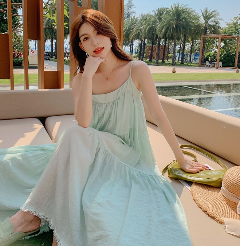 ワンピース デート ワンピドレス ロング かわいい 大人可愛い きれいめ シンプル カジュアル 大人 上品 おしゃれ お洒落 主役級 存在感 夏 10代 20代 30代 レディース 女性用 OL 学生