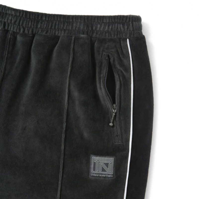 ディス・イズ・ネヴァー・ザット・ベロア・トラック・パンツブラック ディス・イズ・ネヴァー・ザット・ベロア・トラック・パンツブラック