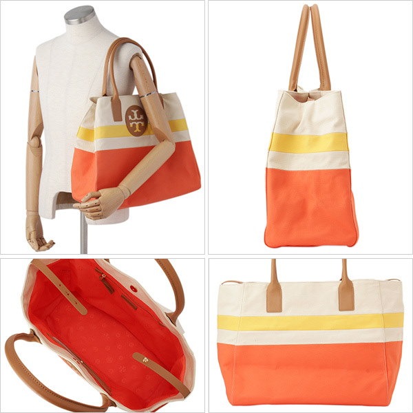 トリーバーチ TORY BURCH DIPPED BEACH TOTE トートバッグ ナチュラル×オレンジ キャンバス 39102-250 アウトレット トリーバーチ TORY BURCH DIPPED BEACH TOTE トートバッグ ナチュラル×オレンジ キャンバス 39102-250 アウトレット