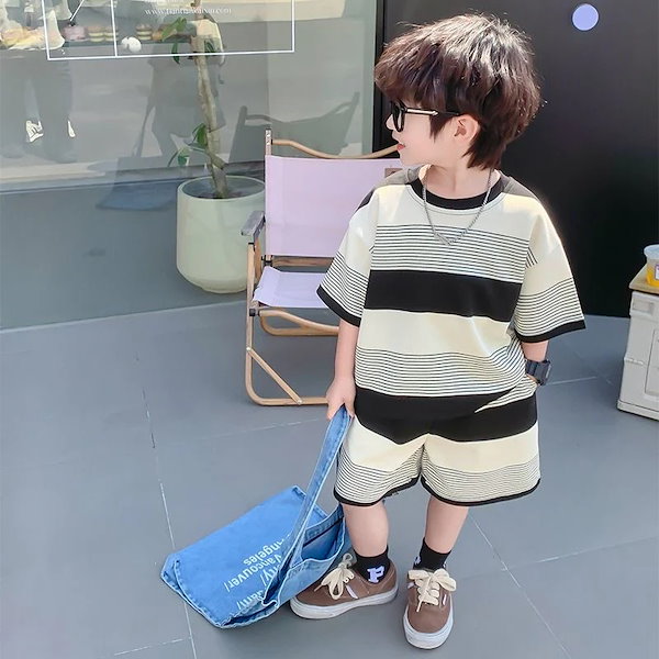 韓国男の子まとめ売り　100 Qoo10] 子供服男の子2点セット2024夏の新作韓