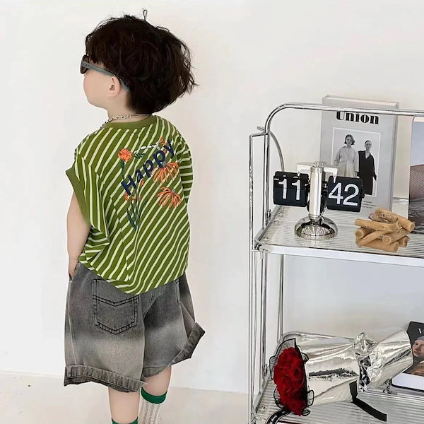 韓国男の子まとめ売り　100 Qoo10] 子供服男の子2点セット2024夏の新作韓