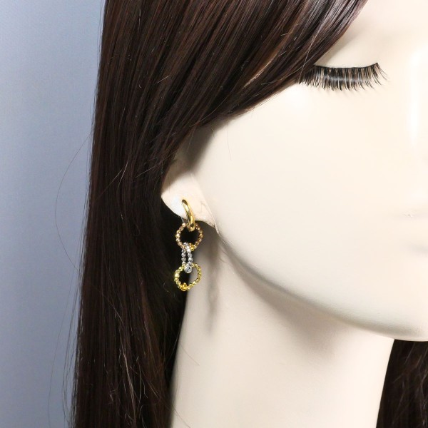 K18 18金 YG イエローゴールドWGPG イヤリング 総重量約4.2g ジュエリー 中古 K18 18金 YG イエローゴールドWGPG イヤリング 総重量約4.2g ジュエリー 中古