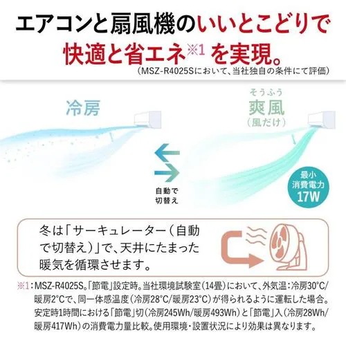 【標準工事費込】【無料長期保証】三菱電機 エアコン 18畳 ムーブアイ コンパクト 掃除機能 人感センサー 200V 霧ヶ峰 Rシリーズ MSZ-R5625S 2025年モデル