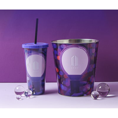 韓国メガボックス限定 BTS ARMY カップ ストロー付き バケツ 韓国メガボックス限定 BTS ARMY カップ ストロー付き バケツ